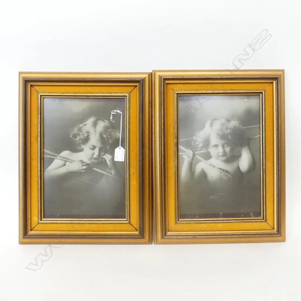 2 FRAMED CUPID PRINTS 290 X 200 MM Image 1++