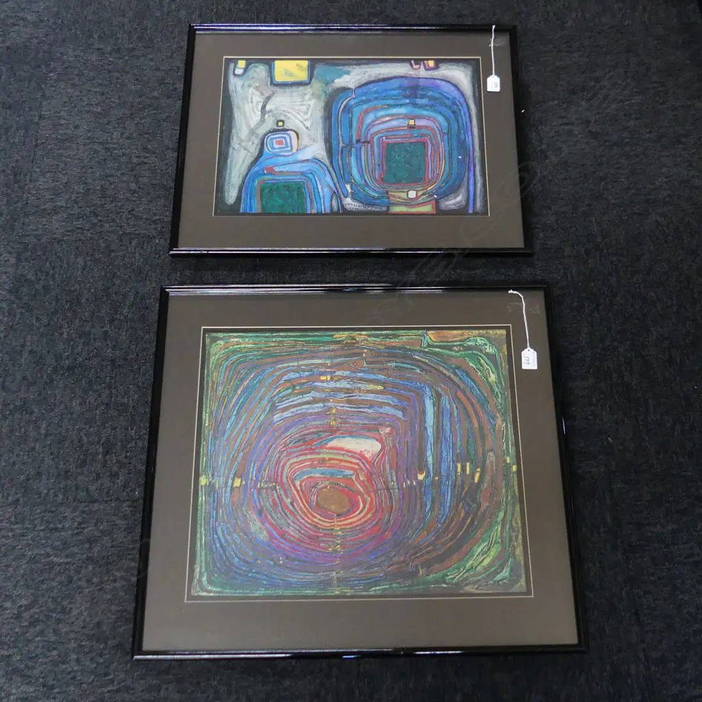 2 HUNDERTWASSER PRINTS 440x515 / 355x515mm Image 1++