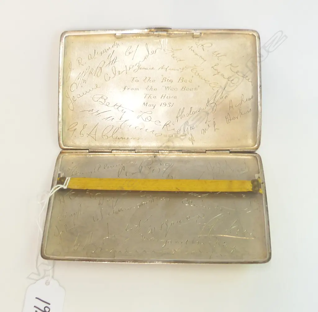 STG SILVER CIGARETTE CASE B'HAM 1944 216 GM Image 1++