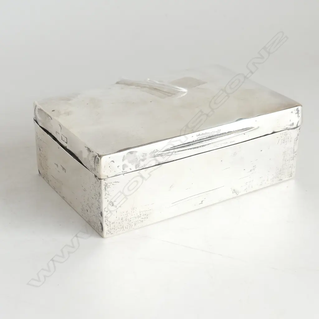 STG SILVER CIGARETTE BOX, LONDON 1906 481 GRAMS **RTV** Image 1++