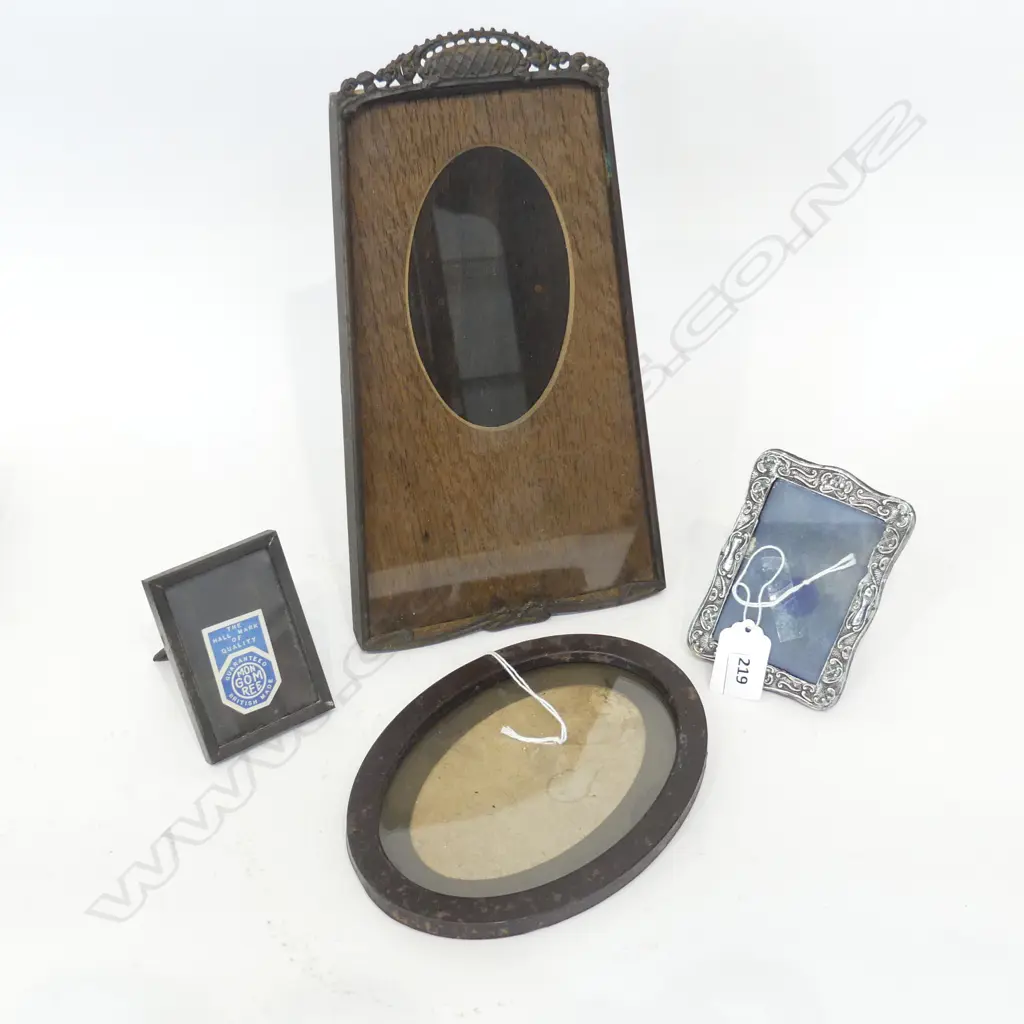 2 EDWARDIAN PHOTO FRAMES WITH ONE SMALL STERLING FRAME SHOWING WEAR H 270 MM Image 1++