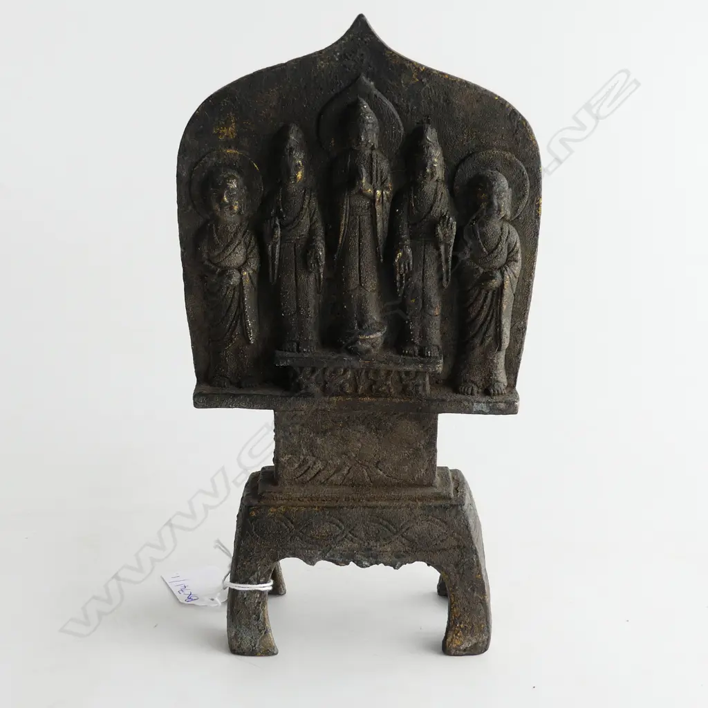 CHINESE BRONZE BUDDHA STATUE; ARCHAIC NORTHERN WEI STYLE H.245mm Image 1++