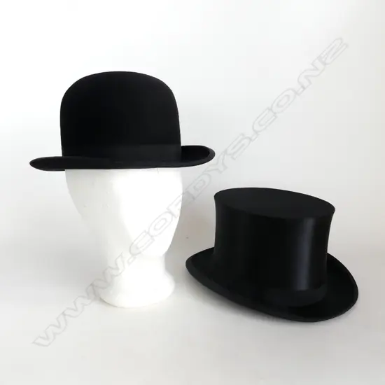2 HATS, 1 TOP HAT, 1 BOWLER