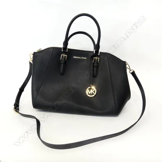 MICHAEL KORS BLACK HANDBAG W.380mm