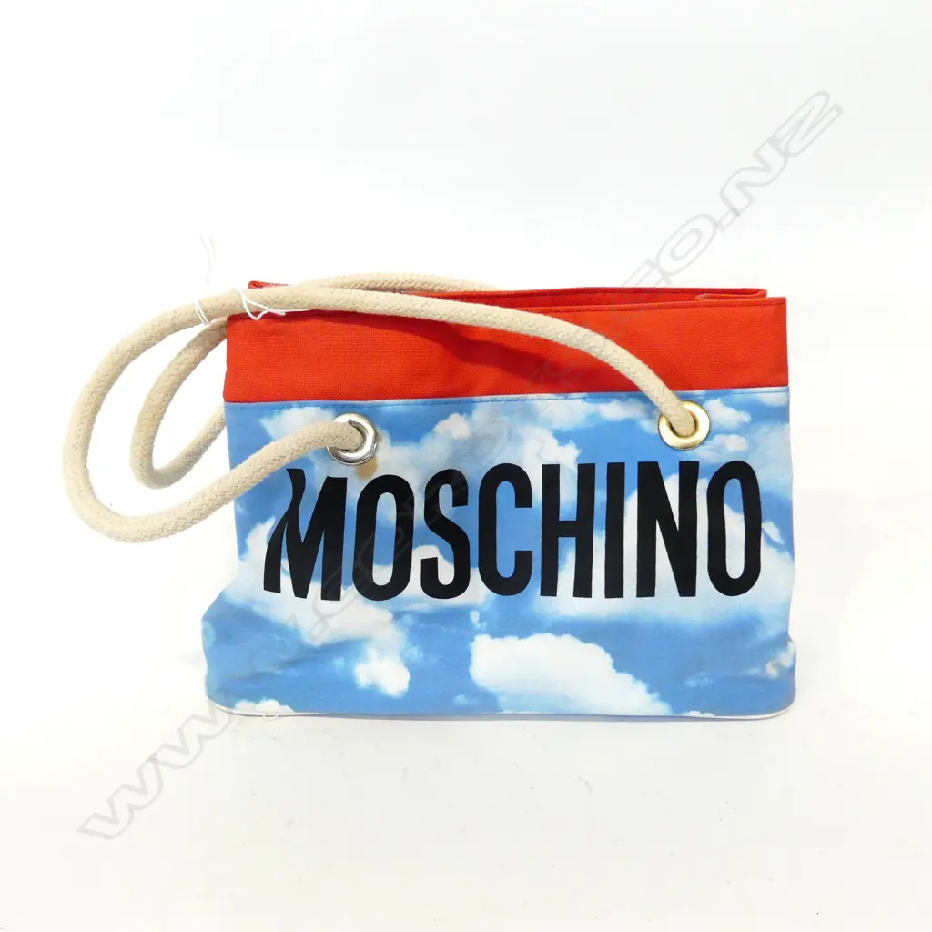 MOSHINO SMALL PRINTED CANVAS TOTE BAG W.300mm Image 1++