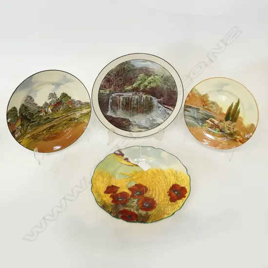 4 ROYAL DOULTON PLATES ASSORTED STYLES LARGEST 26CM 