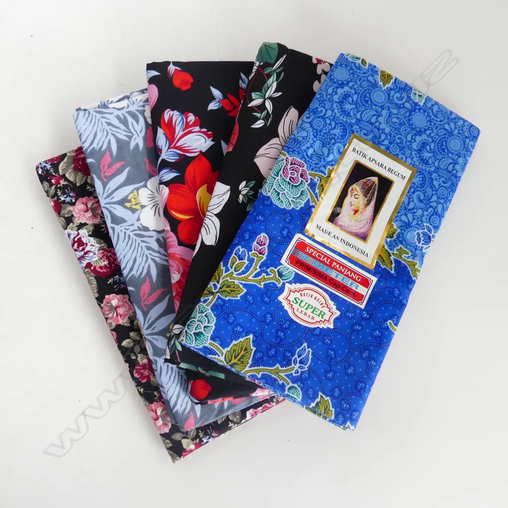 5 NEW INDONESIAN BATIK COTTON SARONGS 1000 X 1700MM Image 1++