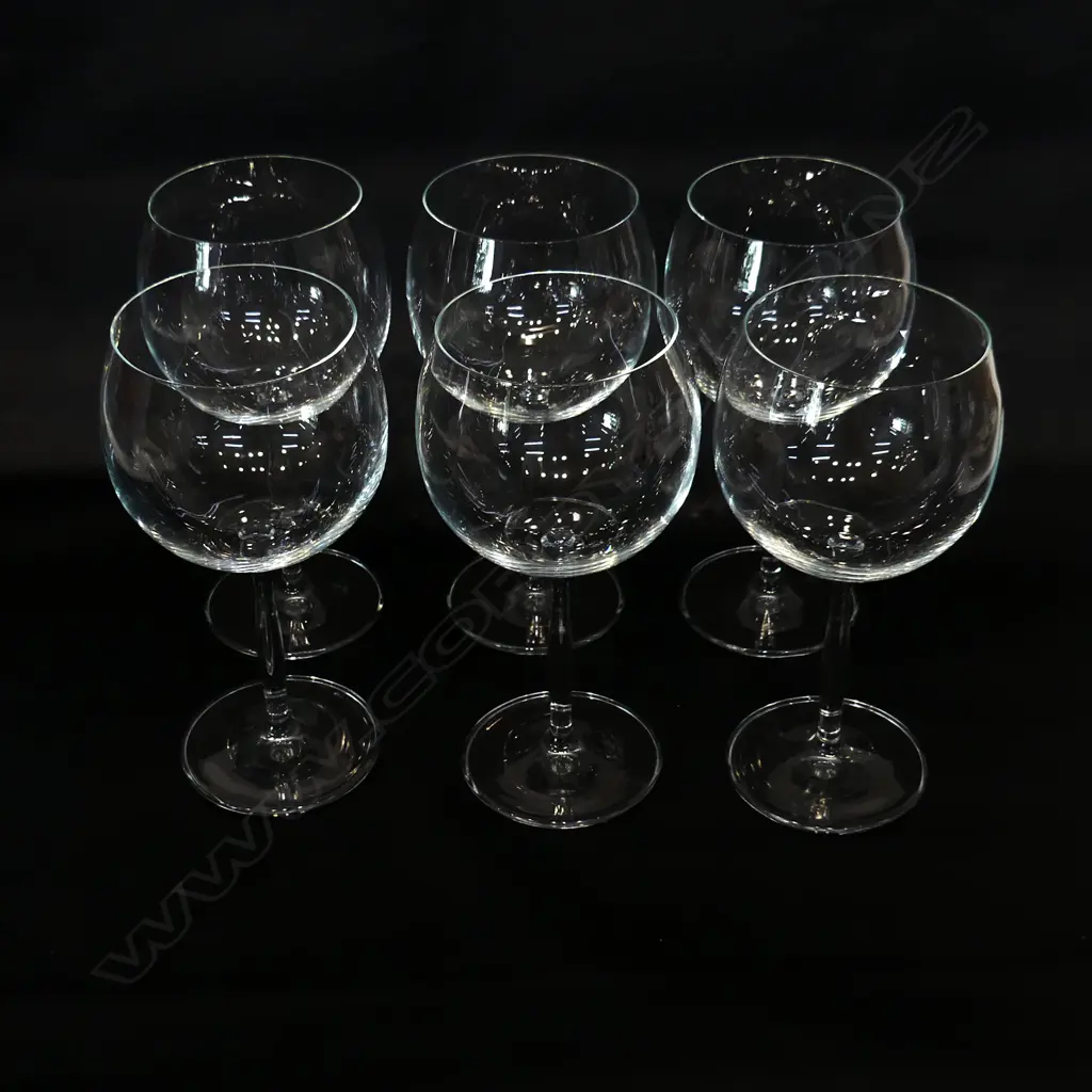 BOX OF 6 LARGE WINE GOBLETS BOXED Image 1++