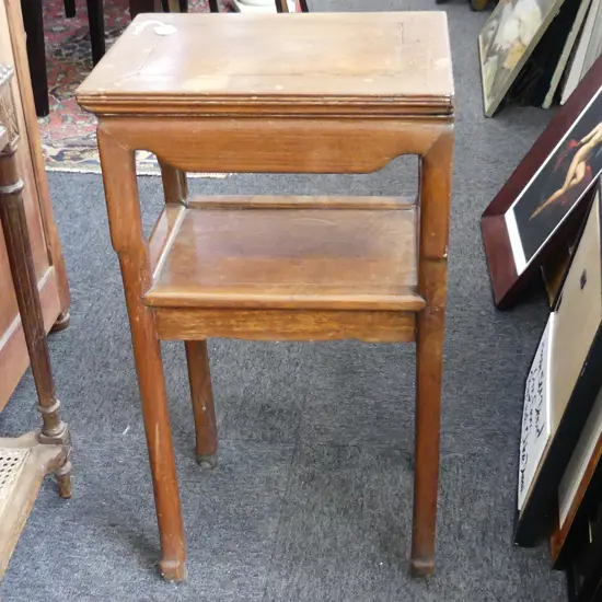 OLD ORIENTAL HARDWOOD SIDE TABLE H.765mm