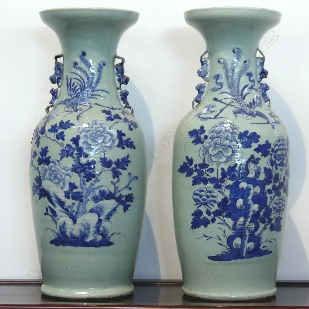 PR LG B/W ORIENTAL VASES H.600mm Image 1++