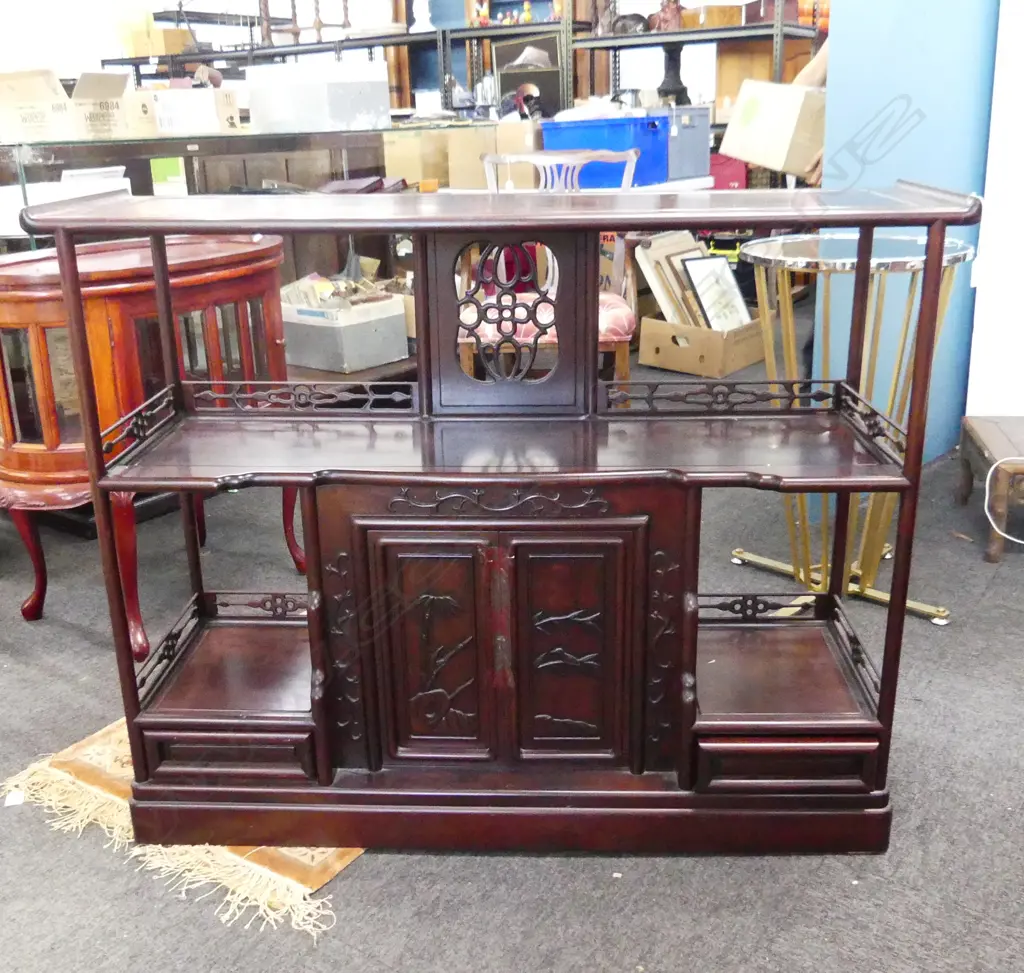 ORIENTAL ROSEWOOD SHELVES 1170x330x920mm Image 1++