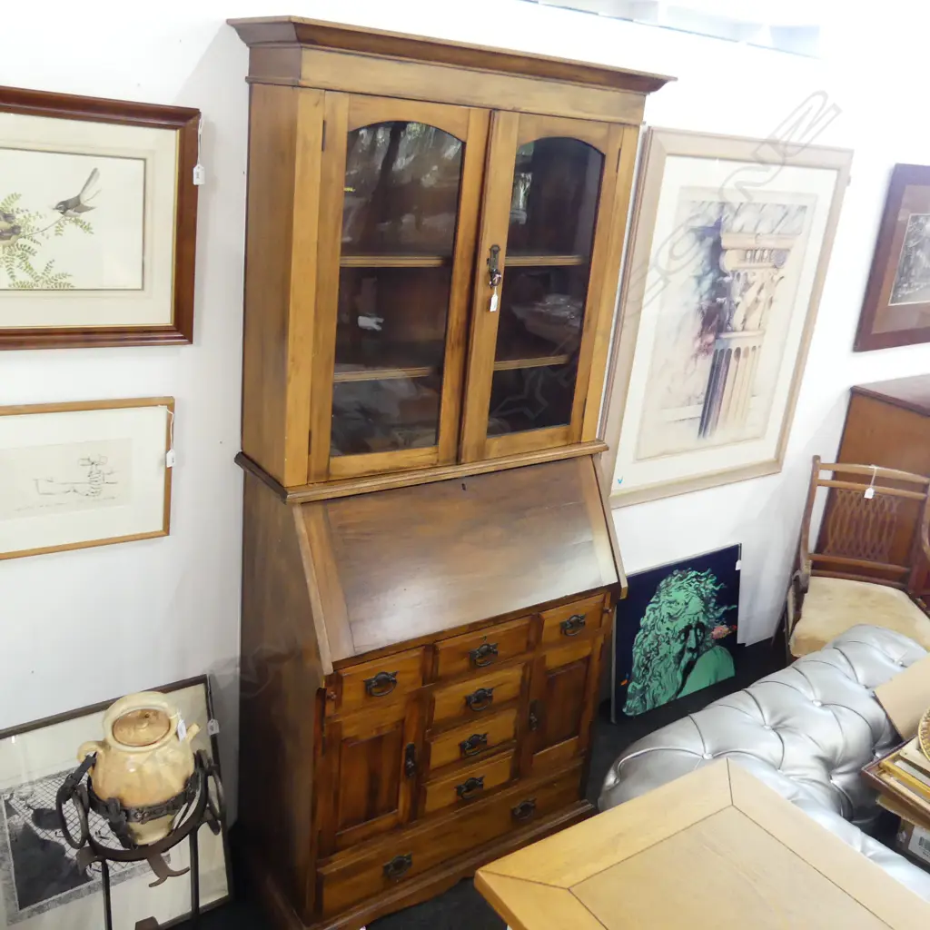 EARLY 20thC BOOKCASE CABINET 940x285x1955mm Image 1++
