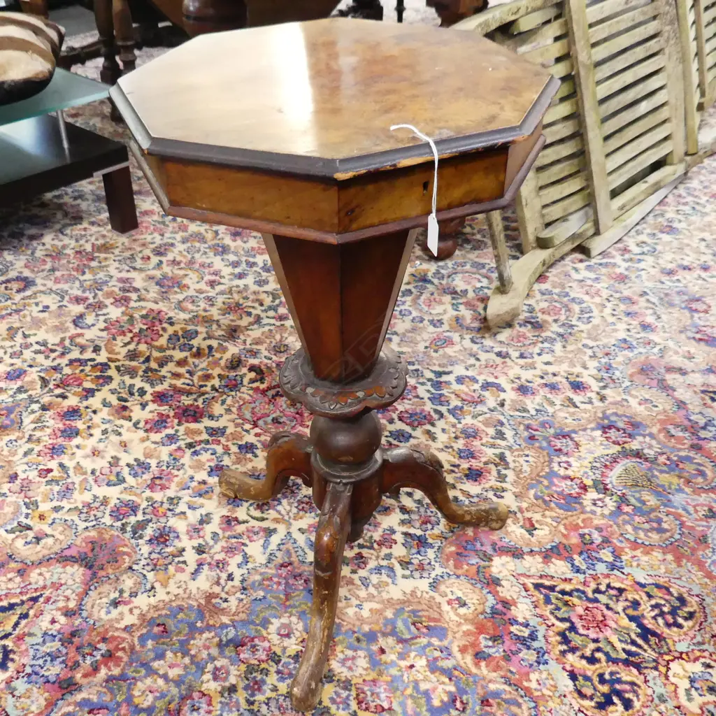 VICTORIAN MAHOGANY SEWING TABLE H.720mm Image 1++