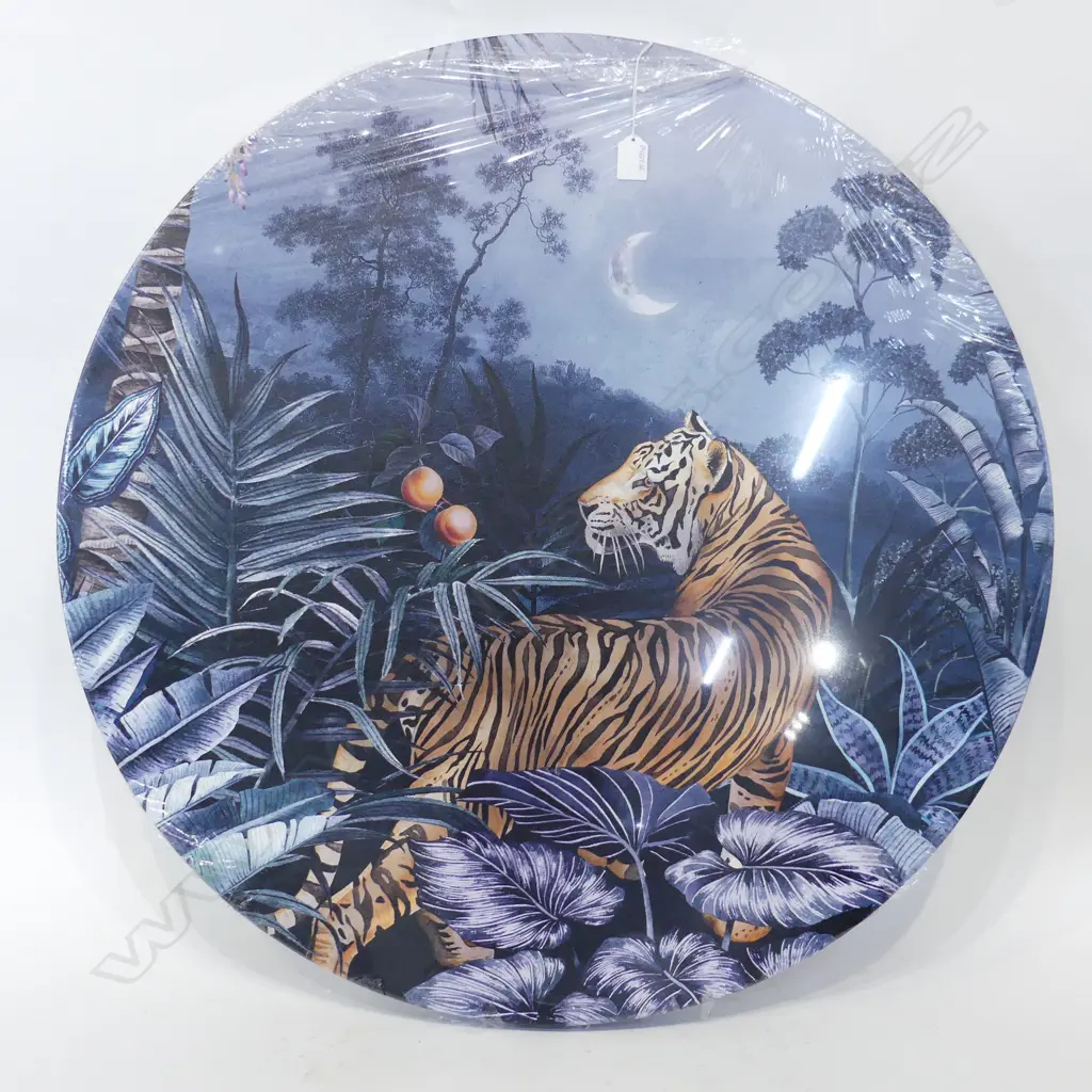 CIRCULAR LEOPARD PRINT ON CANVAS D 800 MM Image 1++