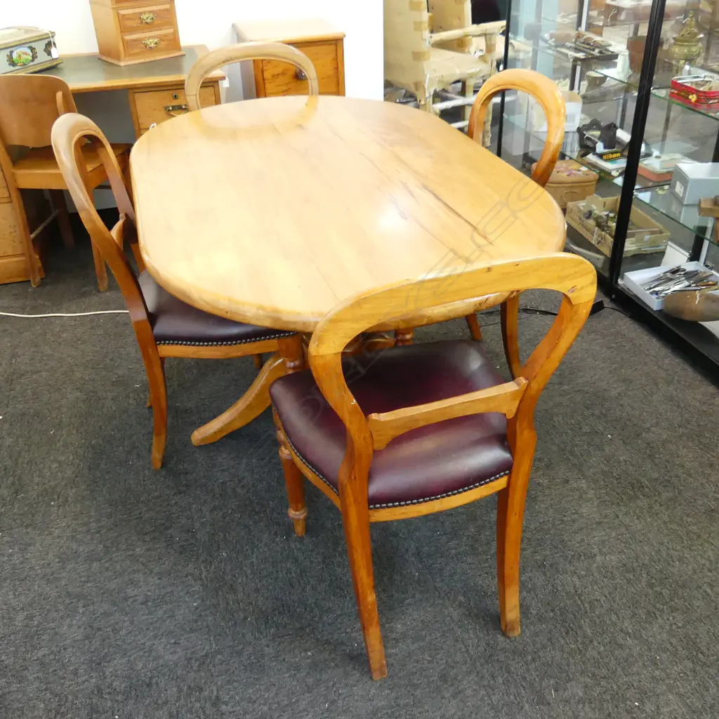 TREES COMPANY  KAURI DINING TABLE + 4 CHAIRS Image 1++