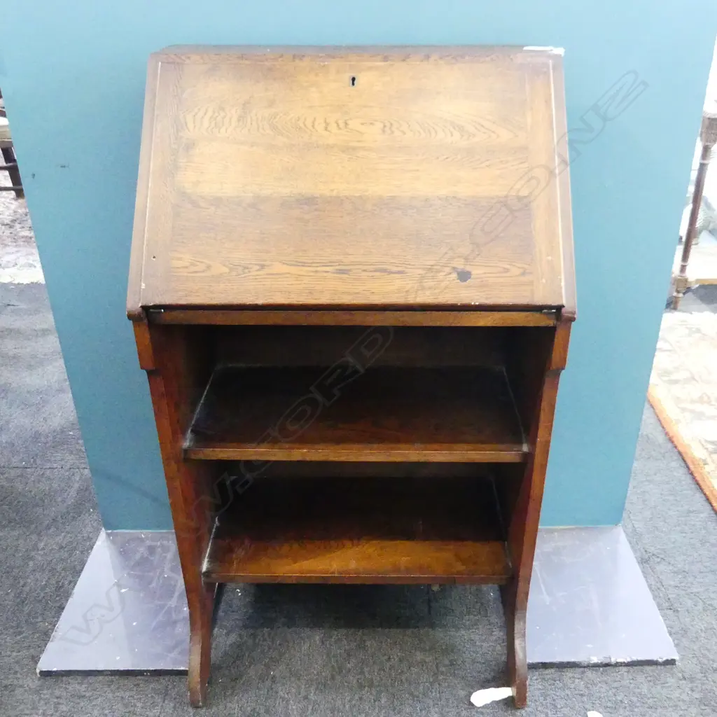 1920s OAK FALL FRONT DESK 600x400x1065mm Image 1++