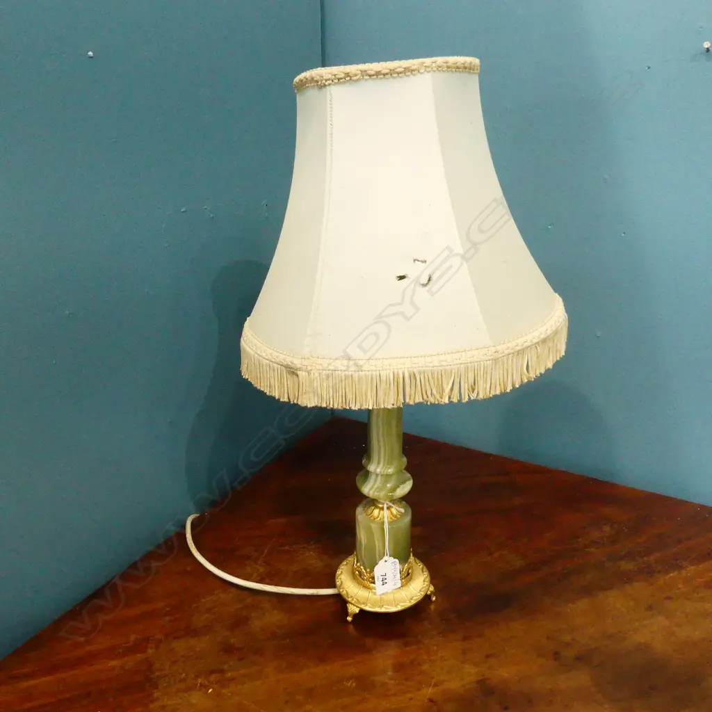 ONYX & BRASS TABLE LAMP H.470mm Image 1++