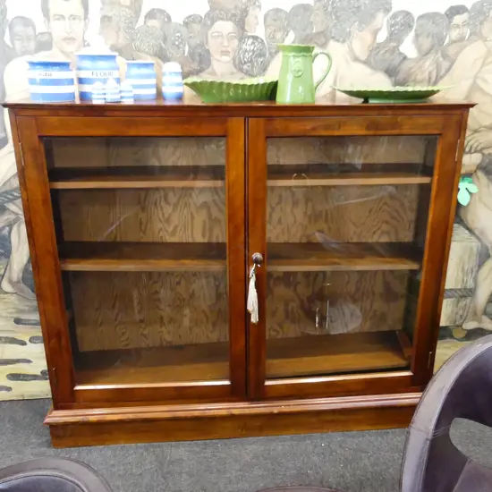 KAURI EARLY 20THC GLAZED CABINET 1640x340x1370mm