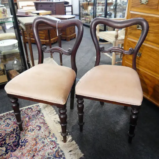 PR VICTORIAN BALLOON BACK DINING CHAIRS