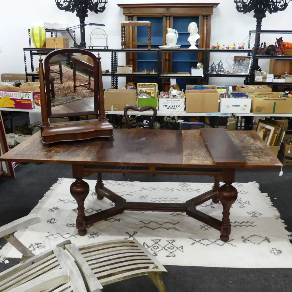 OAK EXTENSION DINING TABLE w. 3 LEAVES L.1530x1000mm UP TO 2530mm Image 1++