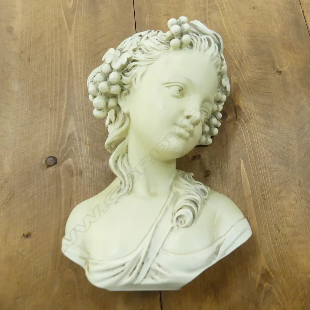 CLASSICAL WOMAN RESIN WALL MOUNTED BUST H.300mm Image 1++