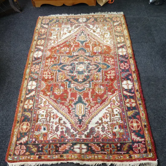 HAND KNOTTED ALL WOOL RUG 1900x1240mm