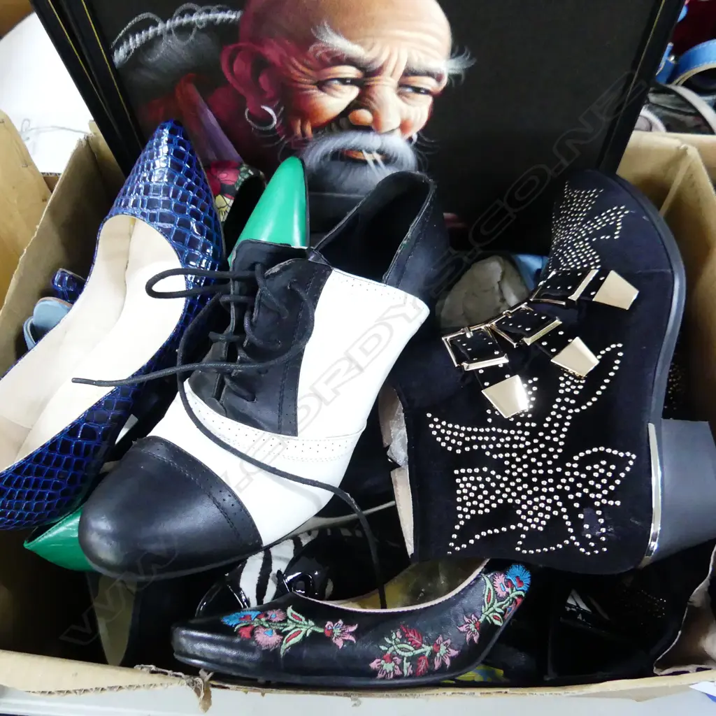 BOX OF LADIES FASHION SHOES Image 1++