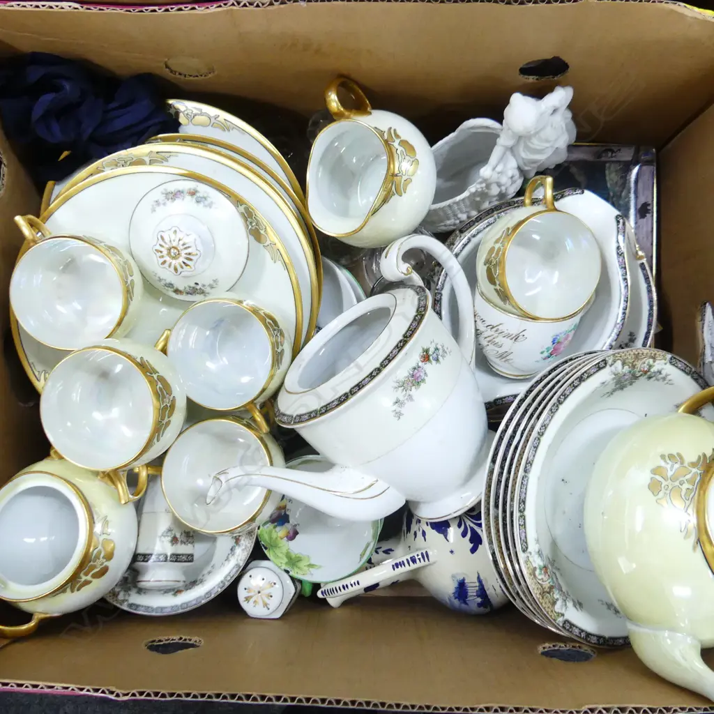 BOX LOT ASST. CHINA; LUSTRE TEA SET ETC Image 1++
