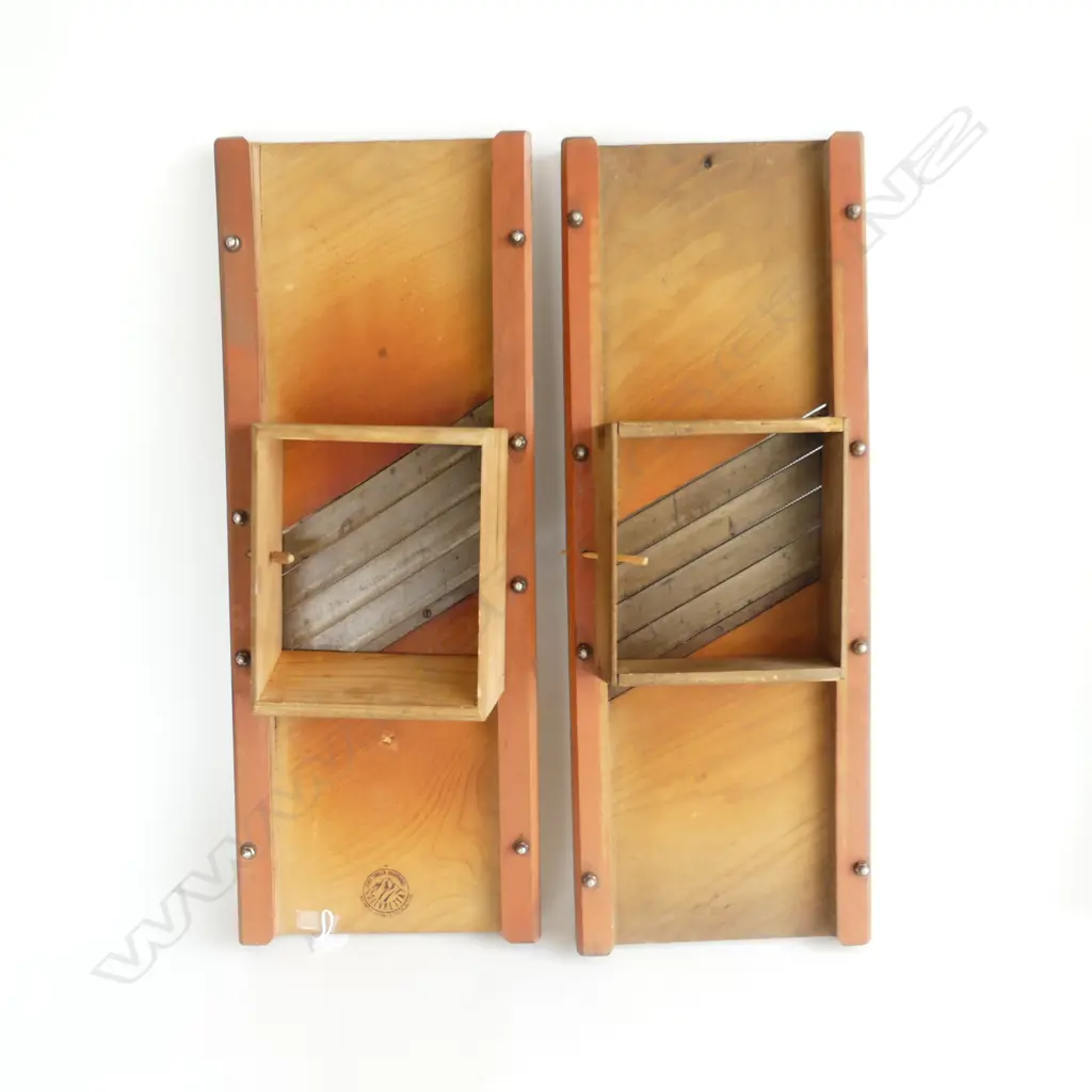2 LRG VINTAGE AUSTRIAN 'SILVRETTA' CABBAGE SLICERS, L.650mm Image 1++