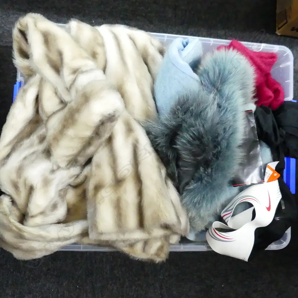 LARGE BOX ANGORA BLANKET FAUX FUR JACKET SARI ETC Image 1++