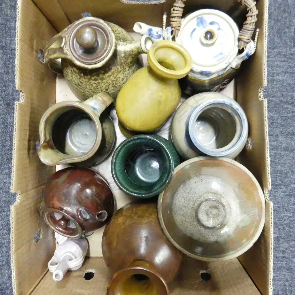 BOX LOT ASST. POTTERY MOSTLY MELIS VAN DER SLUIS Image 1++
