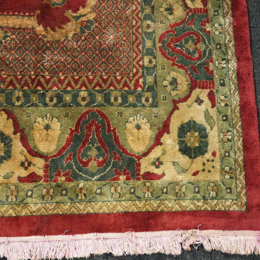 LG RED MACHINE KNOTTED RUG 3500x2720mm Image 1++