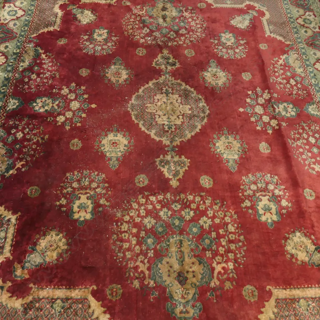 LG RED MACHINE KNOTTED RUG 3500x2720mm Image 1++