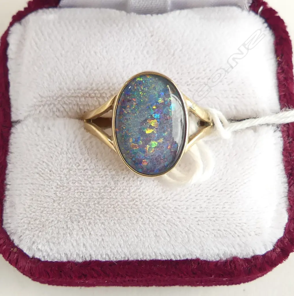 9CT GOLD  TRIPLEX OPAL RING 3.5GRMS TOTAL WIEGHT SIZE P Image 1++