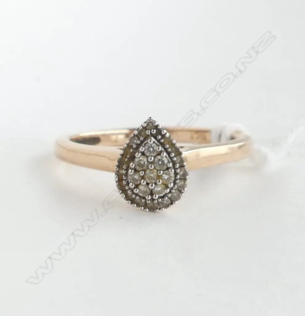 10ct DIAMOND CLUSTER RING 2.1gm SIZE O Image 1++