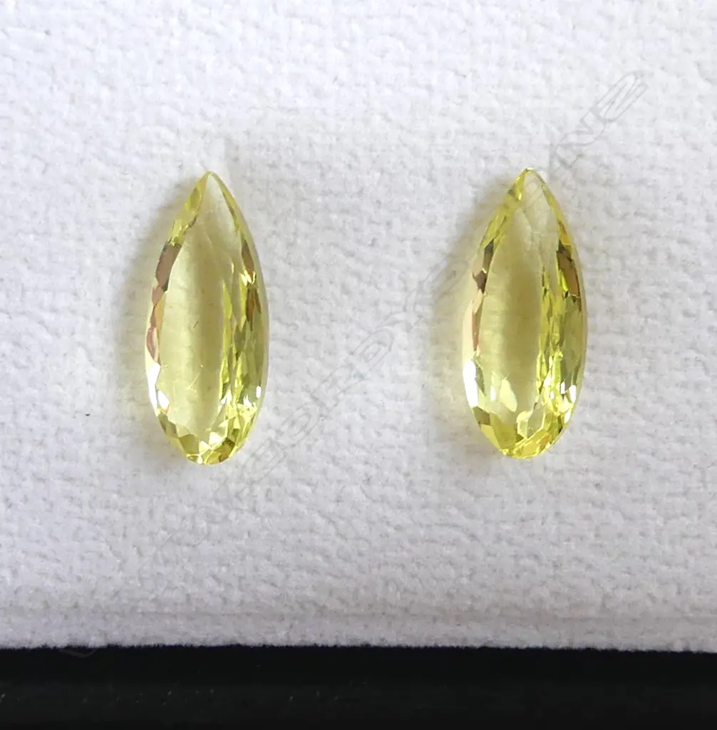PR PEAR CUT LEMON YELLOW QUARTZ 9.26cts AIG REPORT Image 1++