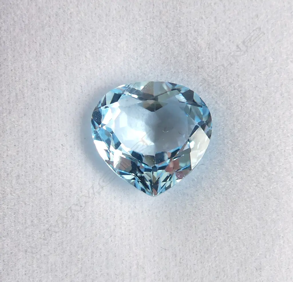 PEAR CUT BLUE TOPAZ 6.61cts AIG REPORT Image 1++