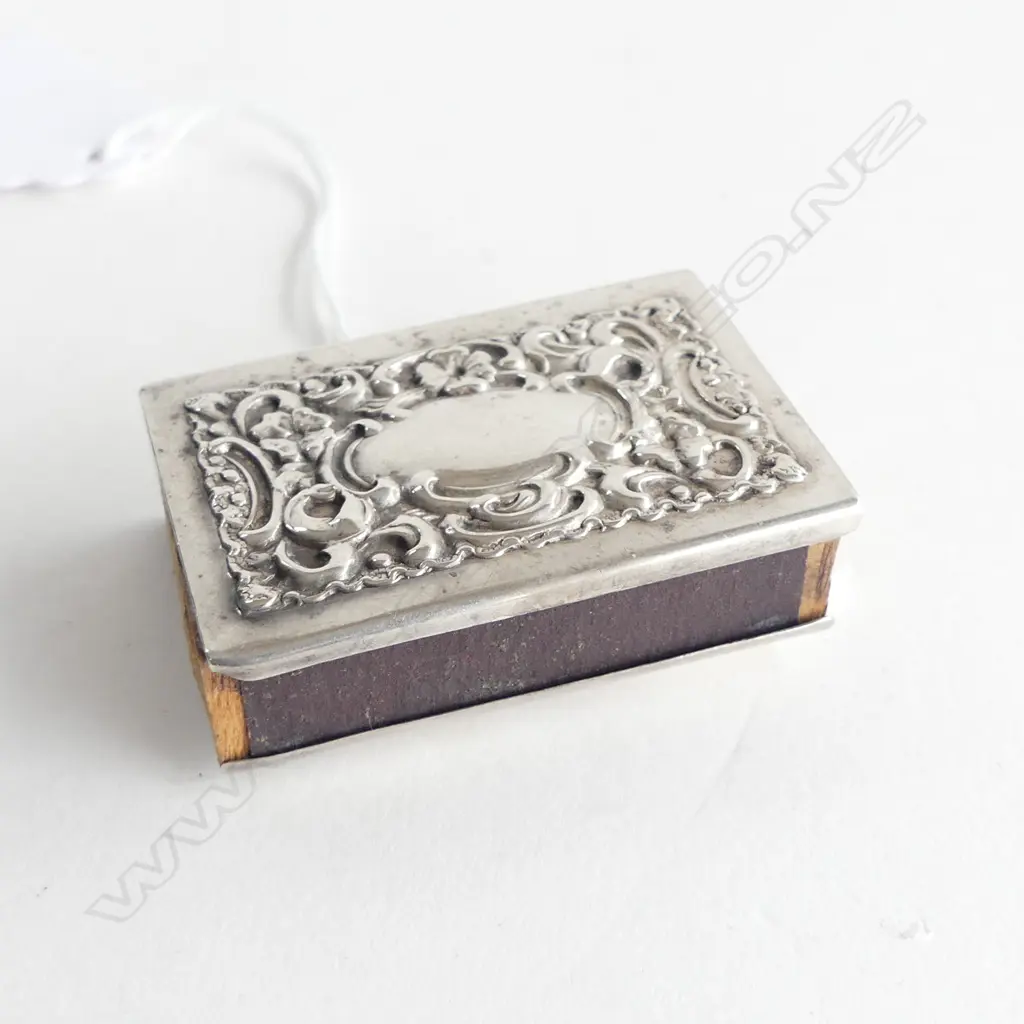 SILVER MATCHBOX COVER, BIRM. 1902 9.3gm Image 1++