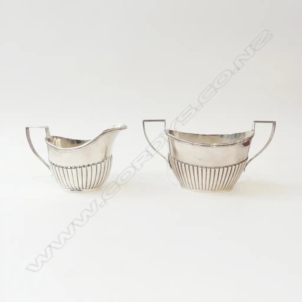RYRIE STG SILVER SUGAR BOWL & MILK JUG 255gms Image 1++