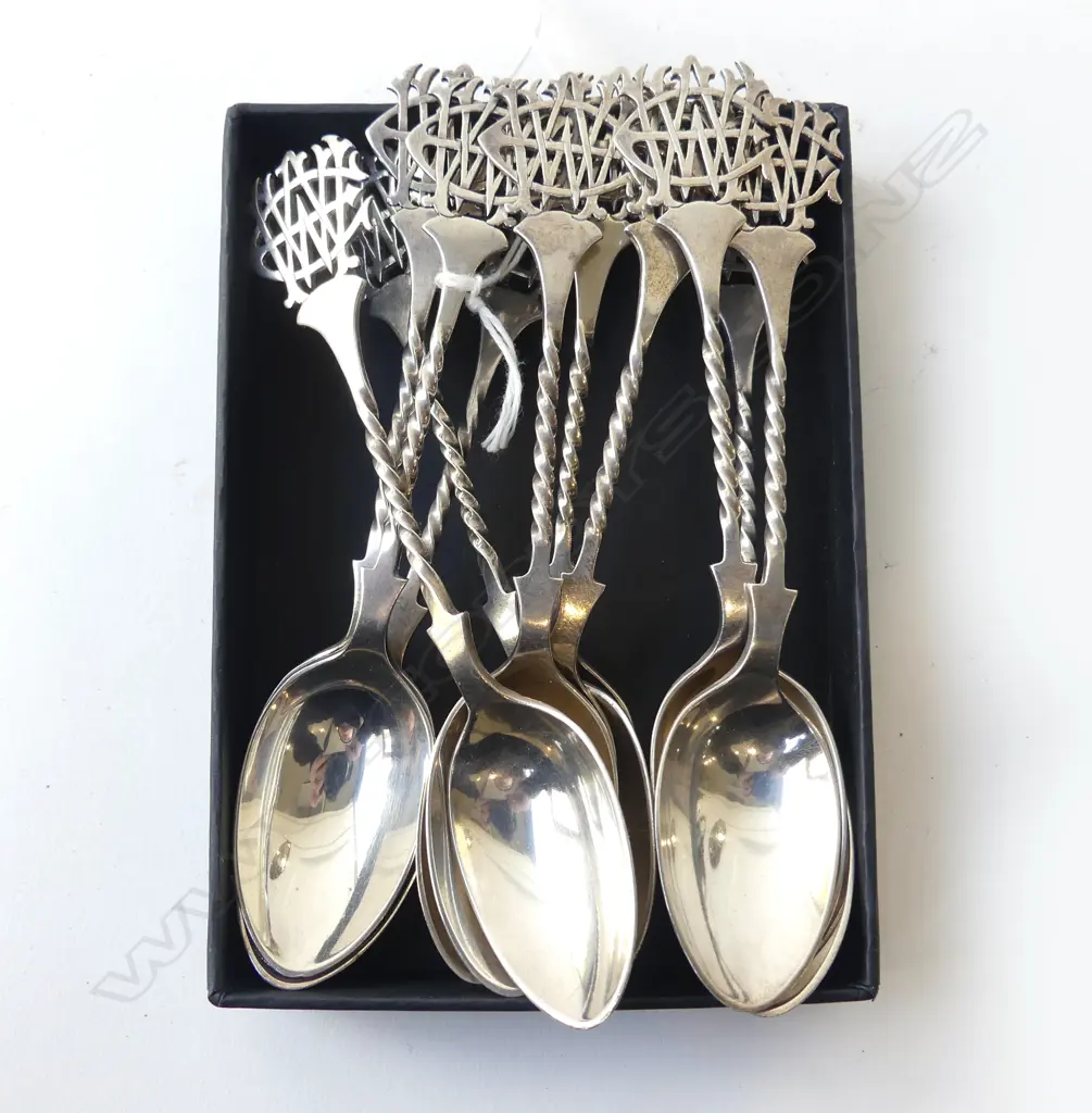 11 STG SILVER TEAPSOONS, 194gms Image 1++