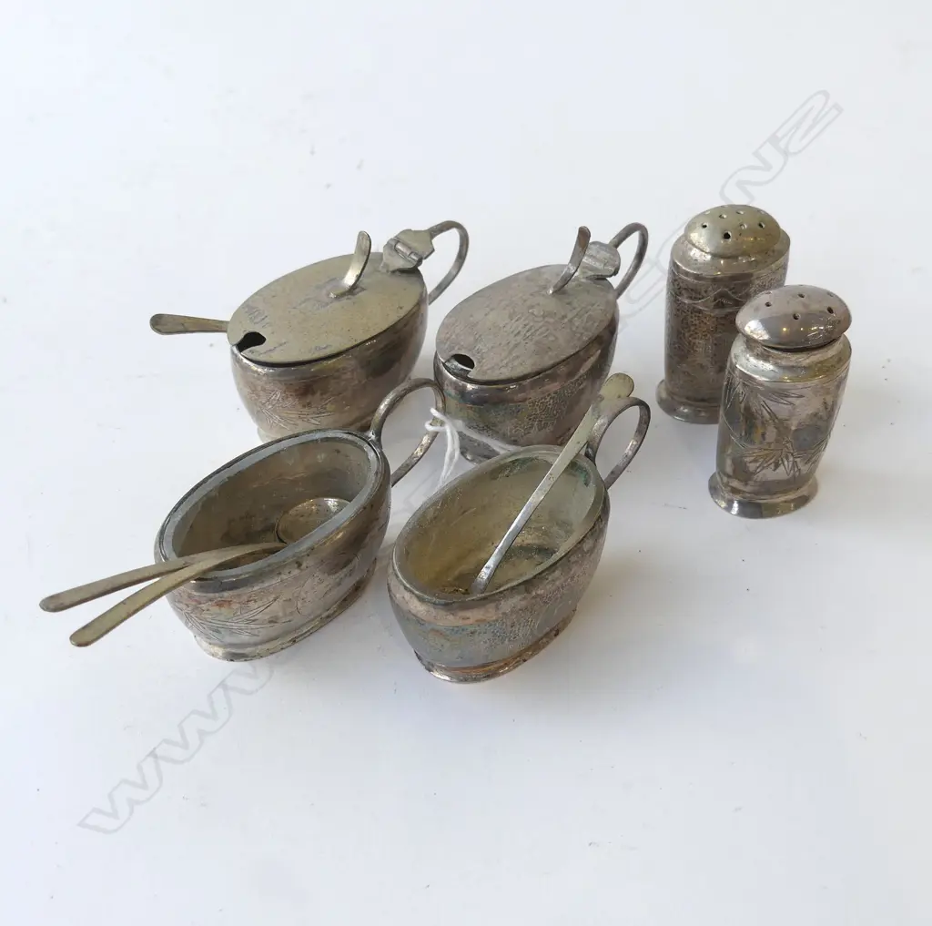 6 STG SILVER CONDIMENTS Image 1++