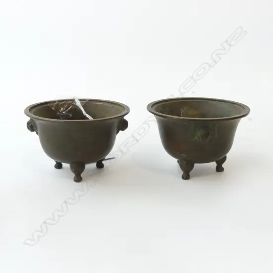 PR ORIENTAL BRONZE INCENSE BURNERS 70mm dia