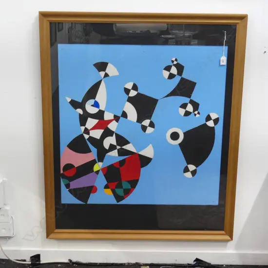 LLOYD HILLIER ABSTRACT ACRYLIC ON BOARD 710x700mm