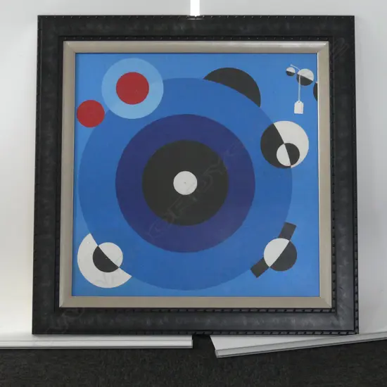LLOYD HILLIER, CIRCLES, ACRYLIC ON BOARD 670x670mm