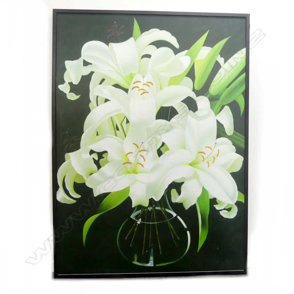 LG CANVAS PRINT; WHITE LILLIES 1480x1080mm Image 1++