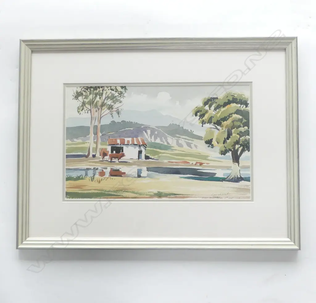 CYRIL WHITEOAK DEMONSTRATION WATERCOLOUR 18TH SEPT 1968 210 x 335mm Image 1++