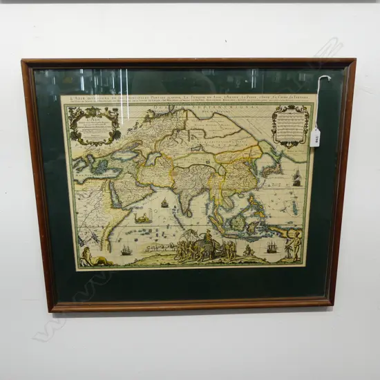FRENCH MAP OF ASIA (1674) modern print 360x485mm