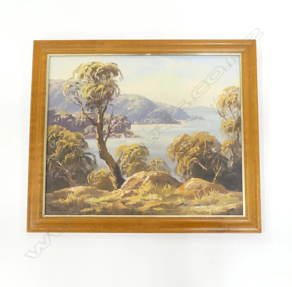 R. PARSONS, COASTAL LANDSCAPE, OIL ON BOARD, 370x440mm Image 1++