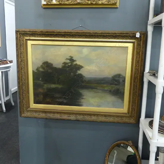 ARTIST UNKNOWN, LANDSCAPE, OIL ON CANVAS 495x750mm FAULTS
