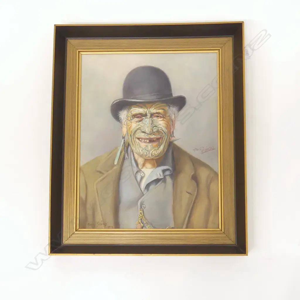 HARRY SANGL AFTER GOLDIE 'A GOOD JOKE' OIL ON BOARD, 1978 340x265mm Image 1++